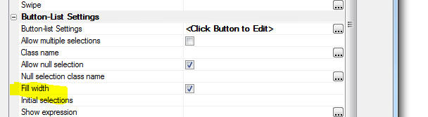 Button List Fill Width Property